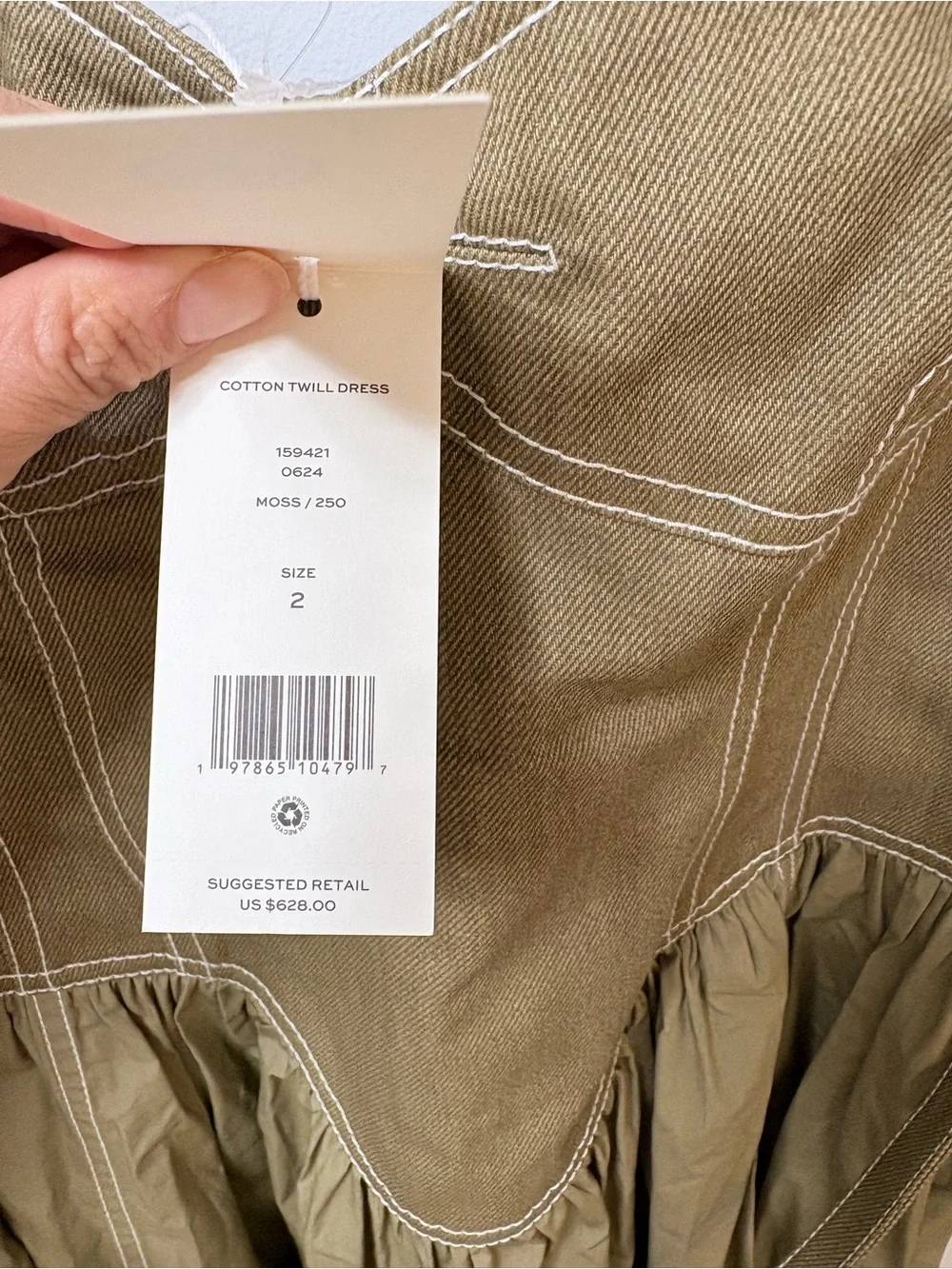 New Tory Burch Cotton Twill Dress